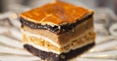 a piece of cake sitting on top of a glass plate