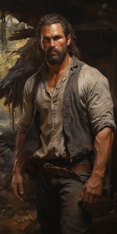 Jigger Johnson: Guardian Of The Wilderness | Fantasy I Sci-Fi I Books I Films I World Building Western Drawings, Mens Pictures, Adventure Artwork, George Of The Jungle, Western Hero, Civilian Conservation Corps, Cowboy Pictures, Mountain Men, Wild West Cowboys