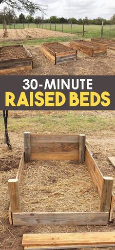 an image of raised beds with text overlay reading 30 - minute raised beds