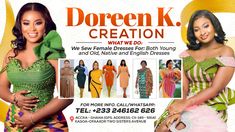 an ad for doreen k creation