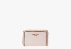 If you love mini bags our Morgan compact wallet is your new BFF. We made it in scratch-resistant colorblocked Saffiano leather so it will keep its sleek luxe look. | Kate Spade Morgan Colorblocked Compact Wallet, Pale Dogwood Compact Kate Spade Wallet, Pale Dogwood, Compact Wallet, We Made It, Kate Spade Wallet, Mini Bags, If You Love, Kate Spade New York, Made It