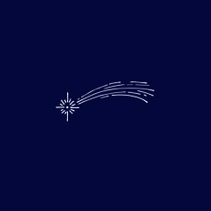 a blue background with white lines and a star in the sky on top of it