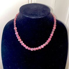 Untreated And Natural Beaded Rhodonite Necklace. New, Never Worn,Hand Made. Deep Pink Color. Weight: 28 Grams. Length: 17 Inches. Deep Pink, Natural Beads, Pink Color, Womens Jewelry Necklace, Womens Sizes, Beaded Necklace, Jewelry Necklaces, Women Jewelry, Pink