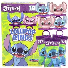 stitch stitchz lollipop rings with lili - stitchs in the packaging