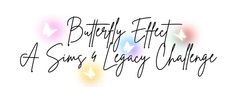 the words butterfly flight and sunny's legacy challenge written in cursive writing