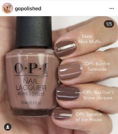 Opi Fall Colors Dip, Opi Sns Powder Colors Fall, Opi Autumn Colours, Fall Opi Nail Colors 2023, Brown Opi Colors, Opi Brown, Opi Gel Fall Colors, Opi Fall 2023 Collection Dip, Nail Colors For Pale Skin Winter