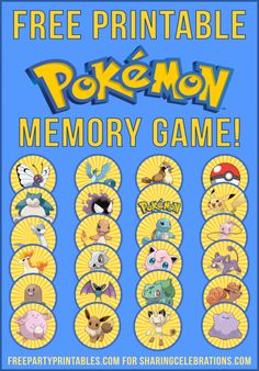 the free printable pokemon memory game