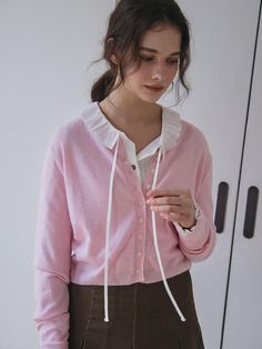 Composition : NYLON 55% WOOL 25% POLYESTER 15% CASHMERE 5%Color : PINKCountry of Origin : KOREA Knitwear Cardigan, Knit Cardigan, Cashmere, Knitwear, Wool, The Originals, Knitting, Clothes For Women, Pink