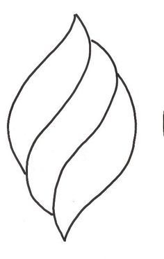 the outline of a leaf is shown in black and white, with one line drawn across it