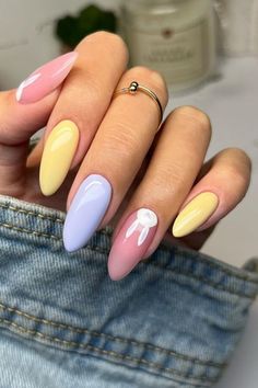 Bright Colored Nails, Easter Nails Design Spring, Easter Nail Art Designs, 2025 Trends, Spring Break Nails, Colors Nails, Chic Nail Designs, Nails Design Ideas, April Nails