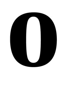 the letter o is shown in black and white