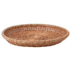 a wicker basket on a white background