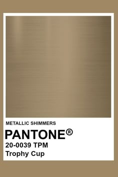 an advertisement for metallic shimer's pantone