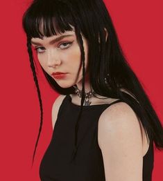 Ellie Thatcher, Baby Bangs Long Hair, Baby Bangs, Long Hair With Bangs, Long Black Hair, Hair Reference, Hair Inspo Color, Dream Hair