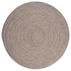 a round rug on a white background with an oval pattern in the middle and bottom