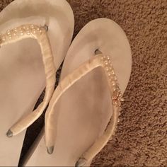 Flops de boda. Zapatos para novia. Flip Flops para novia. | Etsy Bling Wedding Shoes