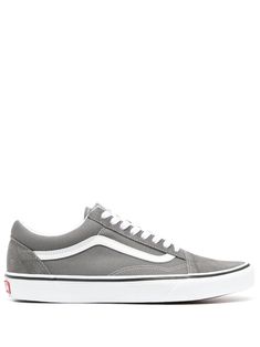 grey/white calf leather panelled design suede panelling round toe signature Vans Sidestripe branded insole logo at the sole flat rubber sole front lace-up fastening Vans Aesthetic, Low Top Vans, Design Sneakers, Old School Vans, Grey Vans, Travel Capsule, Vans Shop, Fashion 2024, Sneakers Grey