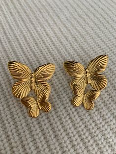 Butterfly Jewelry Set, Butterfly Jewelry, Jewelry Set, Gold Plate, Plating, Stainless Steel, Bracelet, For Sale