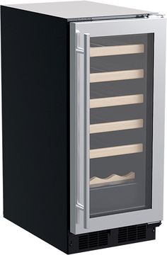 15" Wine Cooler with 23 Bottle Capacity, Smooth-Glide Shelf, Dual Pane Glass Door, LED Interior Lighting, Multifunction Electronic Control, 34° F to 60° F Temperature Range, and UL Listed. Offers ample storage for up to 23 bottles of wine. Allow you to select a precise temperature from 34° F to 60° F. Allows for right or left swing for adaptable installation. Delivers precise temperature stability and frost-free operation for an optimal wine preservation environment. 3/4 extension smooth-glide b Undercounter Wine Cooler, Wire Wine Rack, Wine Tray, Wine Preserver, Shelving Design, Stainless Steel Cabinets, Wine Refrigerator, Shelving Systems, Wire Shelving