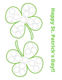 four leaf clover with the words happy st patrick's day