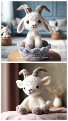 crocheted stuffed animals that look like sheeps