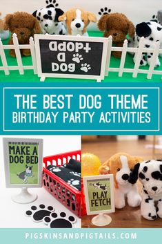 the best dog theme birthday party activities for dogs and puppies with free printables