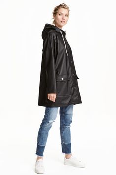 Black Raincoat Outfit, Black Raincoat, Mode Mantel, Mens Raincoat