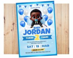 Baby Boss Birthday Invitation, Baby Boss Birthday, Easy App, Boss Birthday, Baby Boss, Easy Apps, Canva App, Birthday Invitation Template, Boss Baby