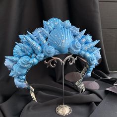 If you are seeking an exquisite and unique adornment of modern design for the birthday or theme party or just for photo shoot. It is absolutely beautiful and would be lovely for a photoshoot, beach wedding, or mermaid costume. The handmade crown is made of natural shells collected in Italy on the Adriatic Sea. The crown is hand painted by me. With love for every detail. Crown Height 3.7 inches (9 cm) The basis of the crown is metal. Crown is handmade. I will be glad if in your joyful day there is an ornament made by me. Seashell Tiara, Mermaid Photo Props, Cosplay Crown, Seashell Crown, Shell Crowns, Ocean Hair, Fantasy Crown, Handmade Crown, Sea Queen