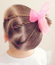 Easy+Toddlers+Hairstyle Preschool Hair, Easy Toddler Hairstyles, Girls Hairdos, Toddler Hairstyles Girl, Toddler Hair