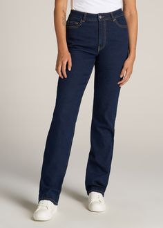 Harper High Rise Straight Stretch Tall Women's Jeans | American Tall Casual Big And Tall Jeans, Cheap Casual Big And Tall Jeans, Luxury Straight Fit Full Length Jeans, Affordable High Stretch Women's Jeans, Affordable Stretch Full-length Jeans, Cheap Classic Big And Tall Jeans, Cheap High-rise High-stretch Jeans, Cheap Straight Leg Jeans For Big And Tall, Cheap Big And Tall Straight Leg Jeans