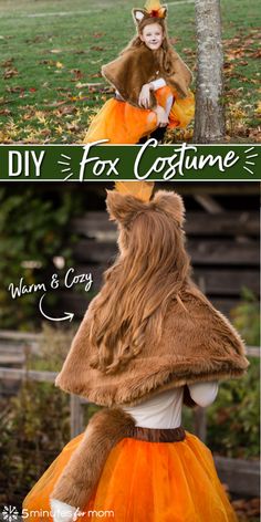 Women’s Fox Costume, Diy Fox Costume Women, Easy Fox Costume, Fox Costume Women's, Fox Costume For Kids, Red Fox Costume, Diy Fox Costume, Kids Fox Costume