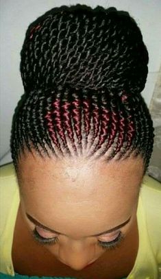 Simple Cornrows For Natural Hair, Cornrow Updo On Natural Hair, Cornrows Twist, Braided Ponytail Black Hair, South African Hairstyles, Braid Out Natural Hair