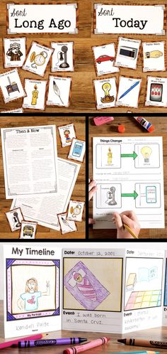 an image of different activities for children to do with their teacher's workbook