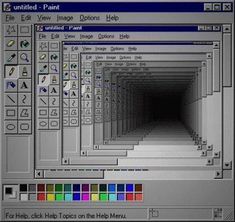 an image of a computer screen with many different colors and shapes in the screenshot