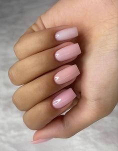 Kutek Disney, Unghie Sfumate, Pink Gel Nails, Work Nails, Casual Nails, Her Nails, Soft Nails, Acrylic Nails Coffin Short, Pink Acrylic Nails