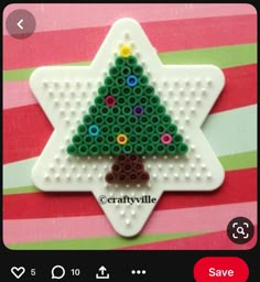 Julkransar Diy, Hama Beads Christmas, Christmas Perler Beads, Melty Bead Patterns, Pearl Beads Pattern, Hama Beads Design, Perler Crafts, Hama Bead, Hama Beads Patterns