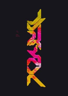 an abstract typogramic poster with the word tokyo written in bold, multicolored letters