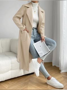 Lindo sobretudo sa SHEIN.com venha conferir os produtos da @SHEINofficial Shein Outfits, Women Overcoat, Professional Outfits, Casual Coat, Work Attire