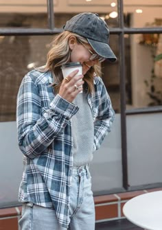 [Color: Navy/Teal] Long Flannel Shirt Outfit, Plaid Shirt Outfit Fall, Flannel Shirt Outfit Women, Plaid Flannel Outfit, Flannel Shirt Outfit, Plaid Shirt Outfits, Blue Flannel Shirt, Rollneck Sweater, Plaid Shirt Women