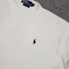 Mens Polo Sweater In White Colour,Size Large In Great Shape And Excellent Condition Absolutely Perfect No Flaws At All No Snags No Rips No Stains This Is Great For Winter Just Worn A Couple Of Times Come From Clean Home No Pets And Smoking, Checkout My Other Listings To Get A Discount Add To Bundle And Send Me An Offer Thankyou Polo Ralph Lauren Sweater, Lauren White, Ralph Lauren Sweater, Polo Sweater, Sweaters Crewneck, Sweater Sizes, Mens Polo, Polo Ralph Lauren, Men Sweater