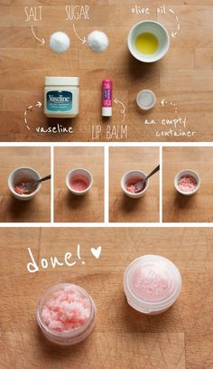 Lápiz labial, esmalte, sombras, rimel, delineador y más. Lipstick Tricks, Lip Peeling, Easy Diy Scrub, Diy Lip Scrub, Apply Lipstick, Lip Balm Containers, Lip Scrub Diy, Makeup Tip, Vaseline Lip