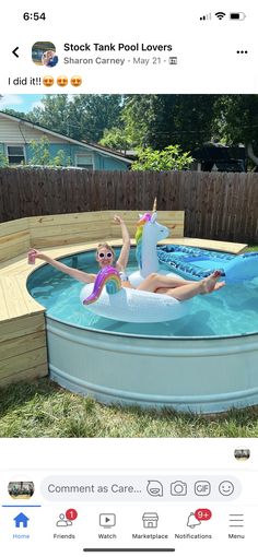 an image of a woman floating in a pool