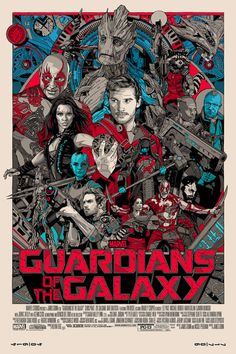 the movie poster for the upcoming film, guardianss of the galaxy with characters from all over the world