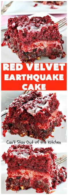 Red Velvet Earthquake Cake – Can't Stay Out of the Kitchen Rootabaga Recipes, Jambayla Recipe, Rosoto Recipes, Golosh Recipe, Kolarabi Recipes, Gulosh Recipe, Codfish Recipes, Brisquet Recipes, Mozerella Recipes