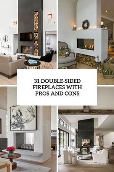 fireplaces with pros and cons in different rooms