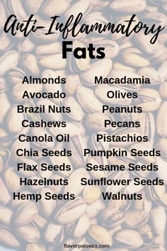 Inflammatory Foods List, Fats And Oils, Inflammatory Recipes