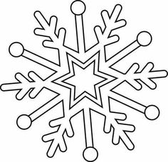 a snowflake is shown in black and white