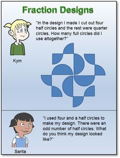 the instructions for how to make fraction designs