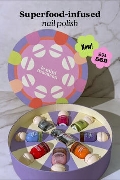 The perfect gift. 💅💝 Get ready to paint your happiest nails with our NEW Le Sweet PR Box, featuring 8 superfood-infused air-dry nail polishes + a Gel Effect Top Coat.

Nail Polish Perfect For:
- October Nails
- Holiday Nails
- Thanksgiving Nails
- November Nails
- White Nails (Marshmallow Nails)
- December Nails
- Christmas Nails Marshmallow Nails, Holiday Nails Thanksgiving, Beachy Nail Designs, Nails December, Nails Thanksgiving, Nails November, Korean Nail, Nails Holiday, Beachy Nails